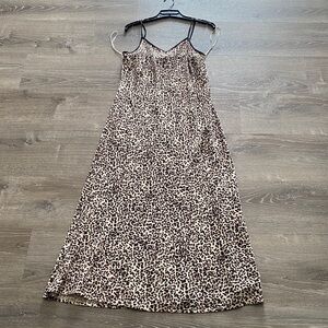 Sincerely Jules Leopard Print Spaghetti Strap Maxi Dress Size Large